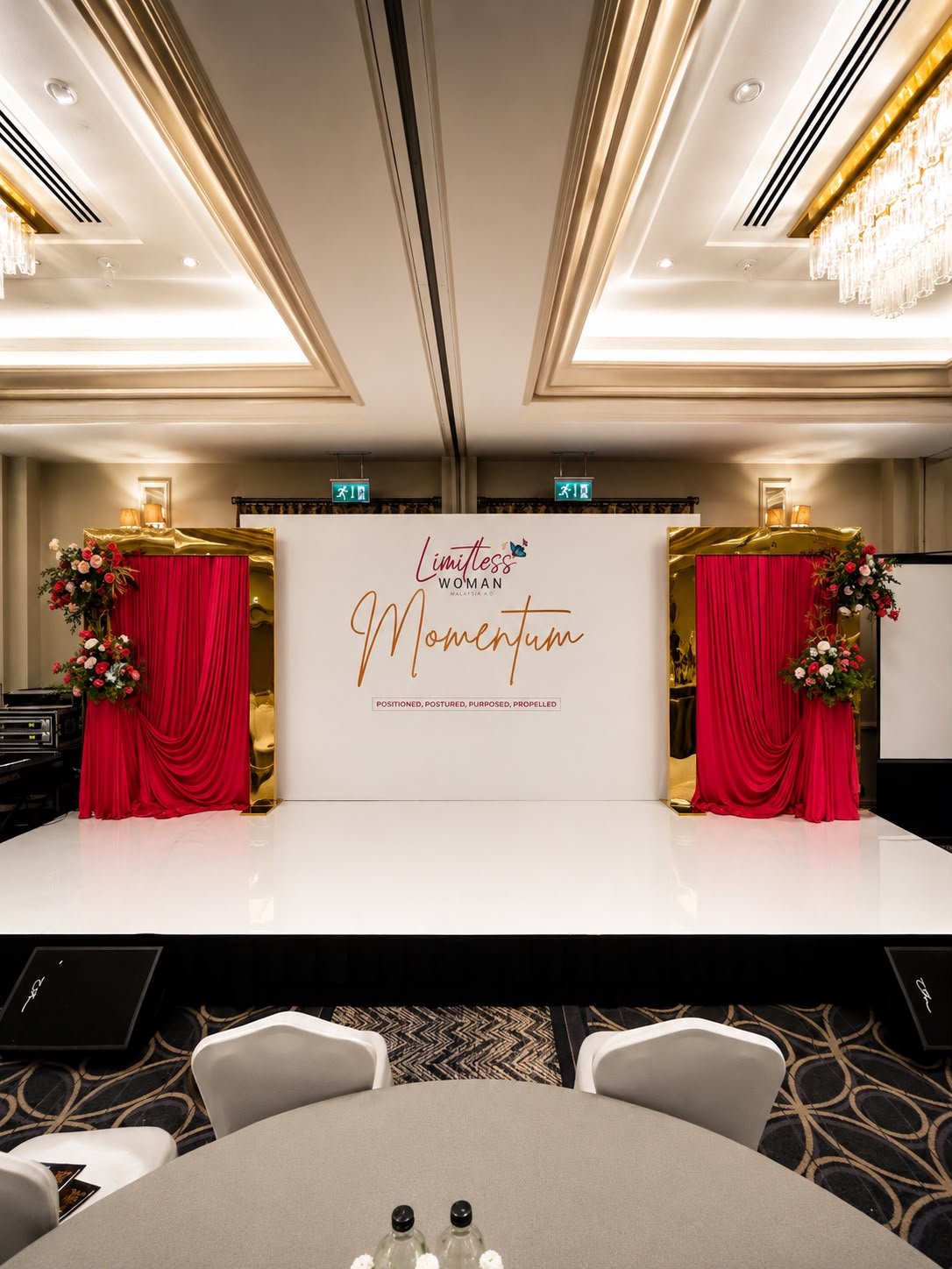 Red carpet welcome entrance styling