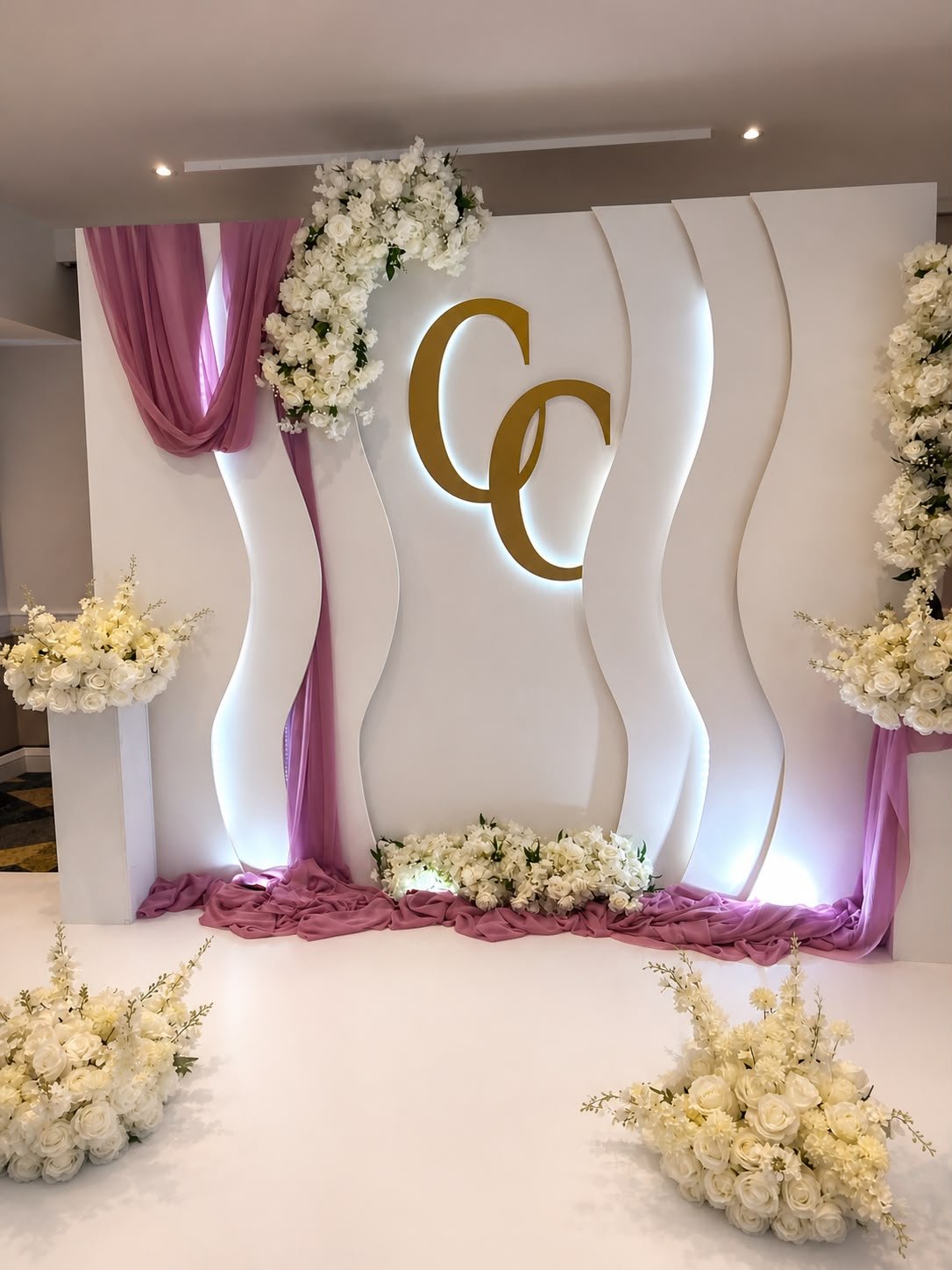 Bridal monogram backdrop